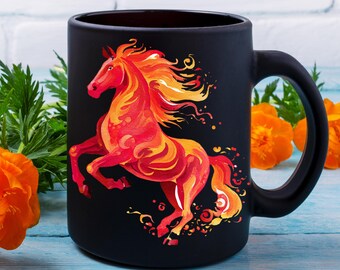 Coffee Cup Mockup, Black Drinkware PSD with Globeflower Design No8