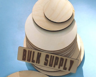 Birch Wood Discs, Unfinished Round Blanks in 2–5 Inch Sizes