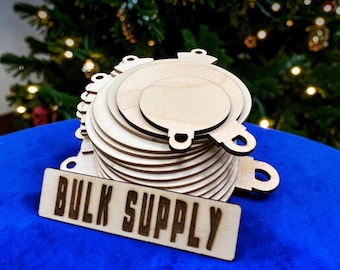 Birch Wood Ornaments, Unfinished Bauble Cutouts, Pendant Circles in 2–4 Inch Sizes