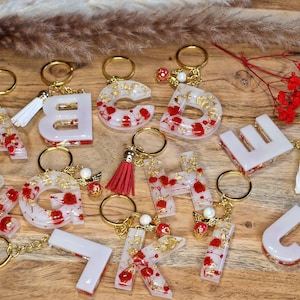 Schlüsselanhänger, Buchstabe, Kunstharz, Resin, Geschenk, Muttertag, Geburtstag, Anhänger, Gold, edel, selbstgemacht, Taschenanhänger