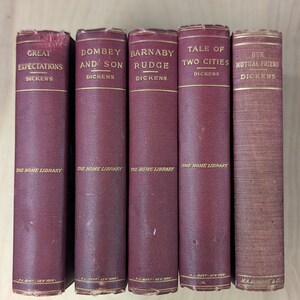 Five Volumes by Charles Dickens 1900s