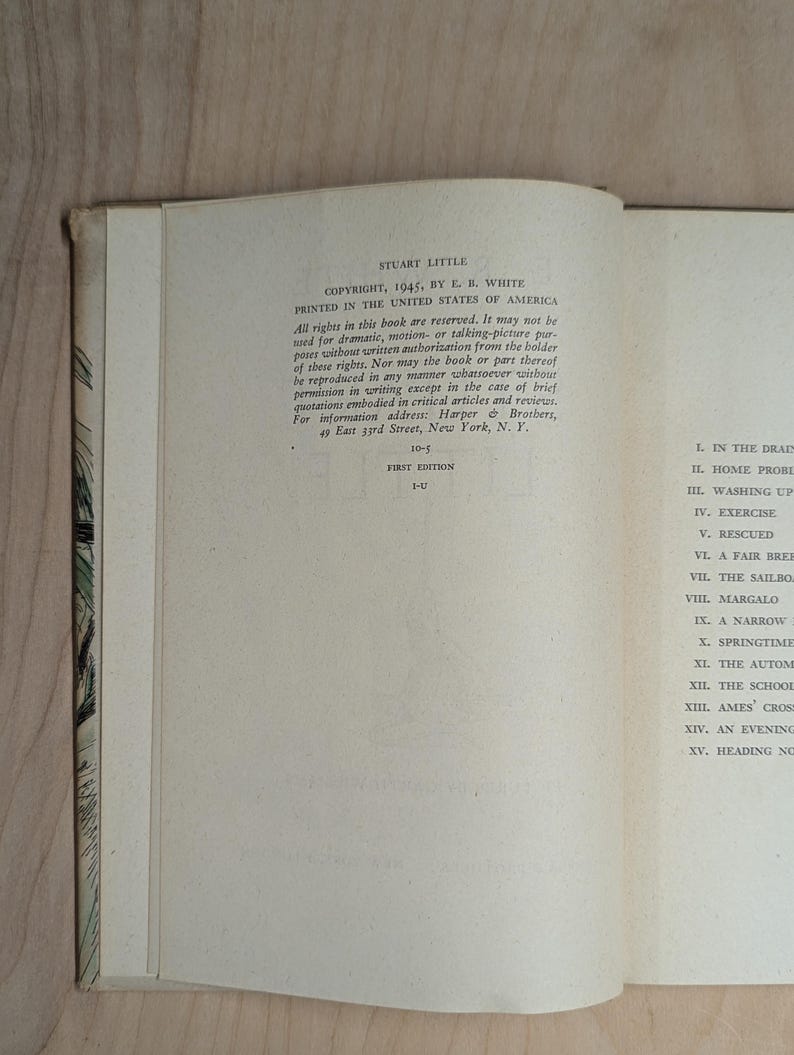 First Edition Stuart Little by E.B. White 1945 - Etsy