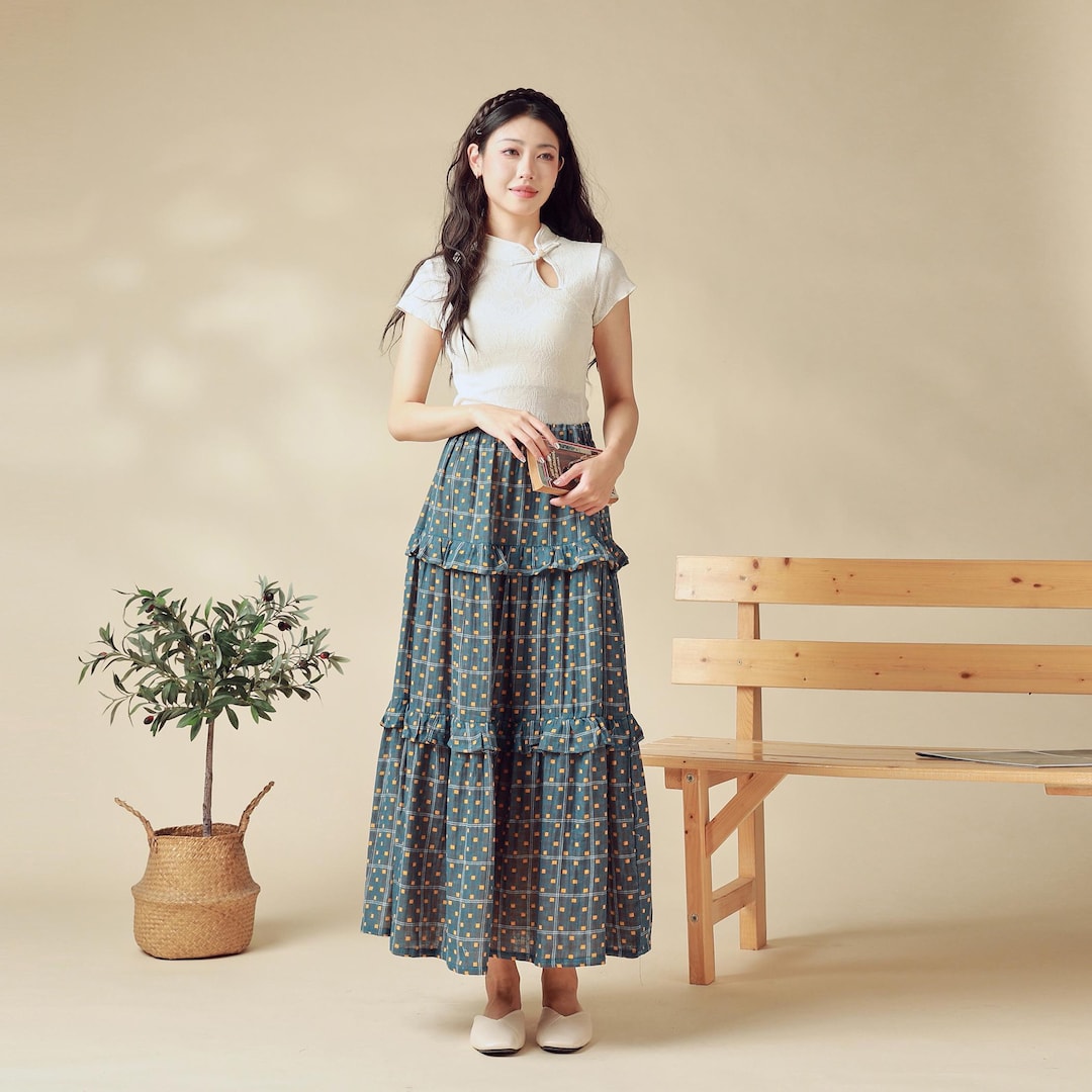 Polyester Soft Twill Layered Skirt