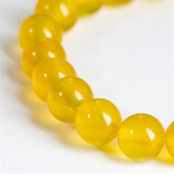 10%OFF 8mm Yellow Jade beads for jewelry making translucent yellow Natural semi precious bohemian gemstone round smooth Mala -pick qty