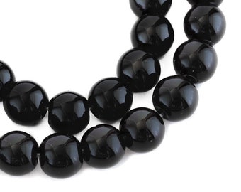 10%OFF 8mm Black Jade beads for jewelry making black candy jade Natural semi precious bohemian gemstone round smooth Mala -pick qty