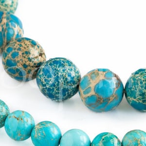 10%OFF, 10mm Aqua Ocean Terra Jasper beads, round, turquoise green brown earth, jewelry supplies, semiprecious gemstone craft supplies, 4pcs