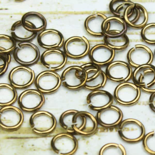 50 Pure Raw BRONZEJump Rings, 3mm small open Jumprings, SawCut 20g 1/8 (3.2mm) I.D., chainmaille chain mail rings, boho jewelry making