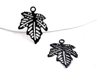 Raw Brass Maple Leaf Charms 28x26mm G7335