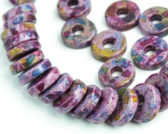 6x4mm Mykonos Greek Ceramic Mini Tube Beads Deco Purple #601 Select 50 or 100 Beads