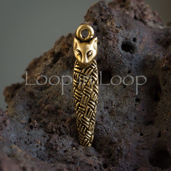 10%OFF, Pharaoh Egyptian Cat goddess Charm, Ancient Mummy Cat Charm, Antique Gold Boho pendant, Double Sided, lead free Pewter, USA made