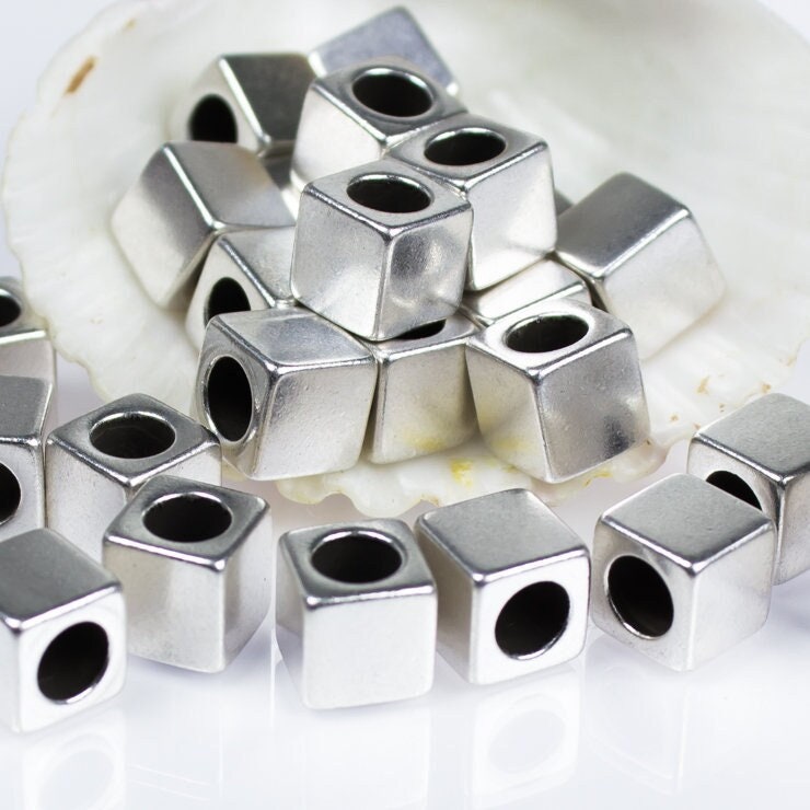 Large Sterling Silver Cube Letter Beads, Approximately 5.2mm, Sterling Silver  Initial Beads Wholesale Letter Beads, USA Seller S905 