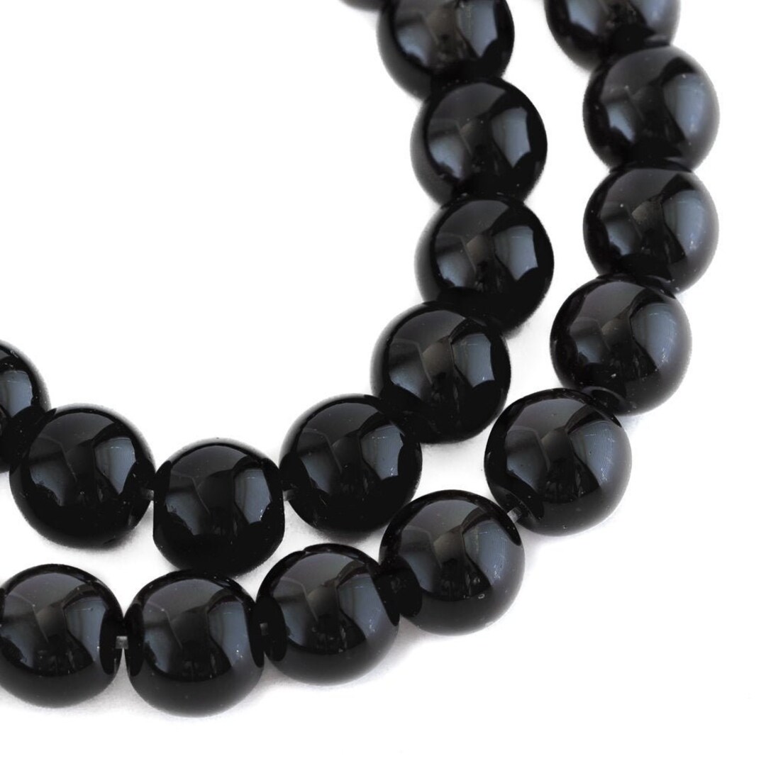 10OFF 8mm Black Jade Beads for Jewelry Making Black Candy Jade Natural