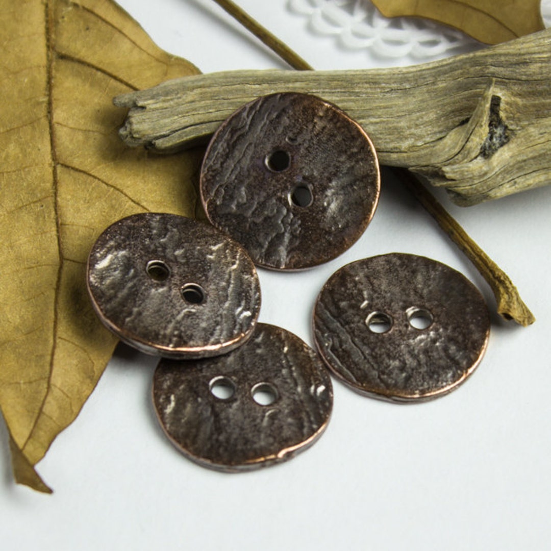 16mm Bronze Patina Mykonos Buttons, Cornflake Button Beads Casting ...