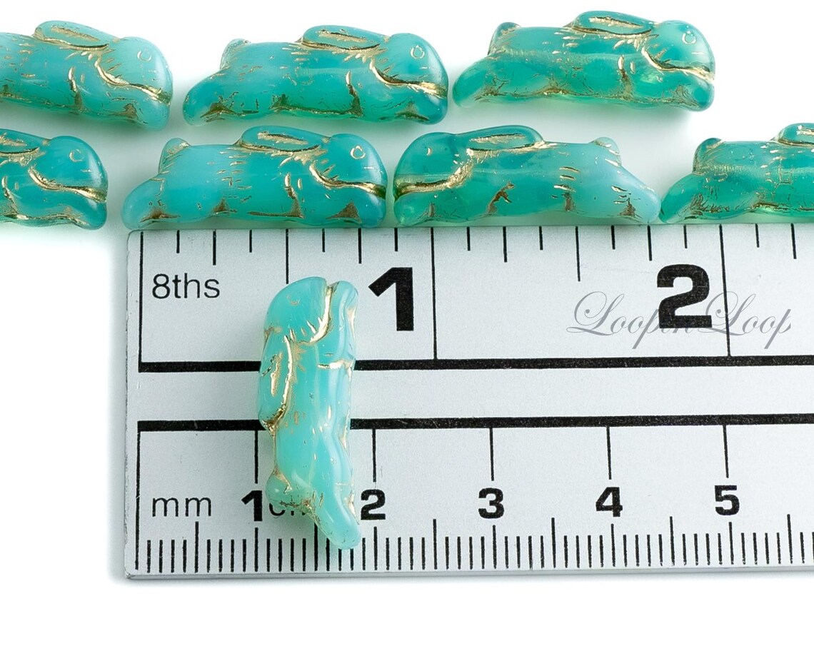 Opal Colour Rabbit Opal Chocolate Brown Glass Bunny Beads, Gold Wash, 1 Inch Rabbit Bead ...