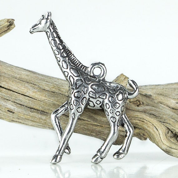 Giraffe Charm 3D Sterling Silver - Made in the USA Giraffe Charm 3D Sterling Silver - Made in the USA