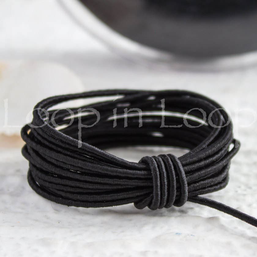 15%OFF Black Ebony SILK cord Wrapped Silk Satin Cord rope 1.5 | Etsy