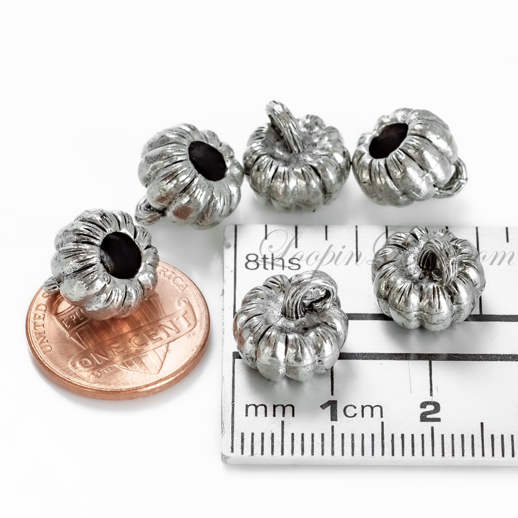 12 Kürbis Charms Antikem Silber Ton LD281