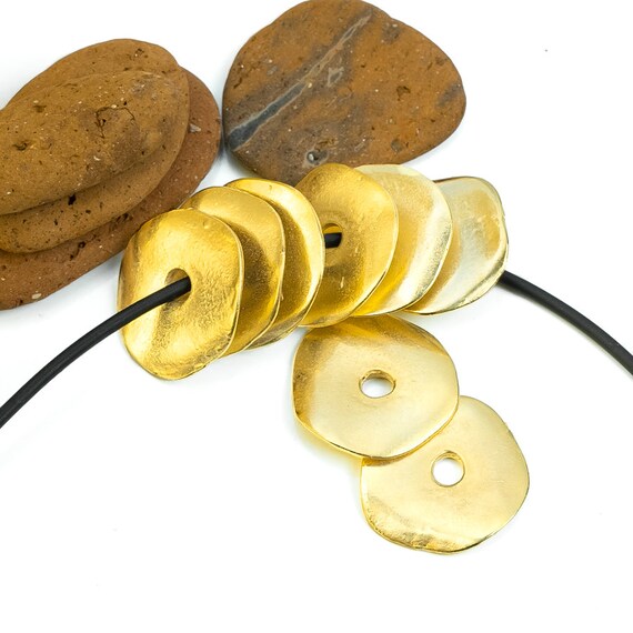 Bead, Spacer Cornflake Disc Bead, Spacer Cornflake Disc