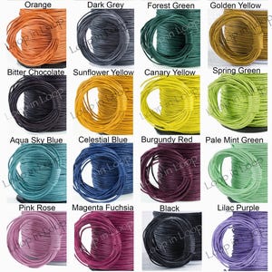 1mm Waxed Polished Cotton Cord, Braided String, friendship bracelet, Macrame Necklace, Pick Colors, (30ft)