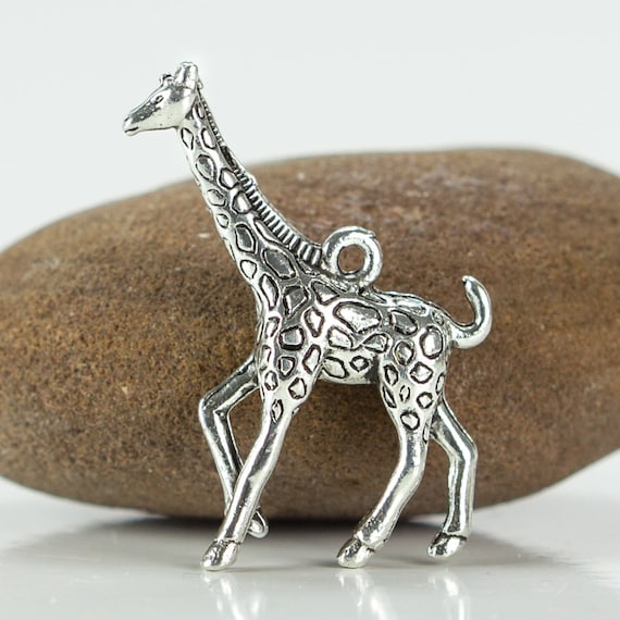 Giraffe Charm 3D Sterling Silver - Made in the USA Giraffe Charm 3D Sterling Silver - Made in the USA
