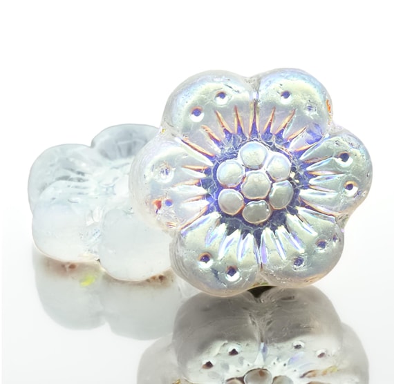Czech Pressed - Anemone Flower, 14mm Czech Pressed - Anemone Flower, 14mm
