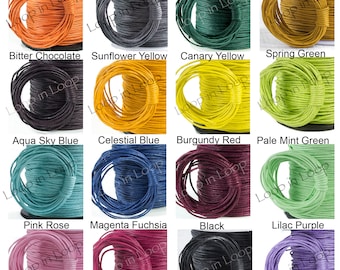 1mm Waxed Polished Cotton Cord, Braided String, friendship bracelet, Macrame, Necklace, High quality Beading Cord, Pick Colors, 30ft