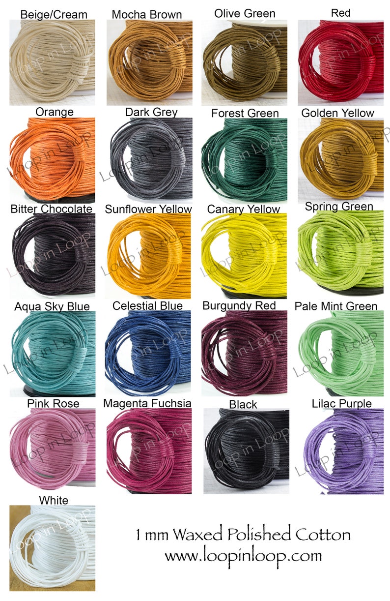 15/%OFF 1mm Waxed Polished Cotton Cord Braided String friendship bracelet Macrame Necklace High quality Beading Cord 30feet Pick Colors