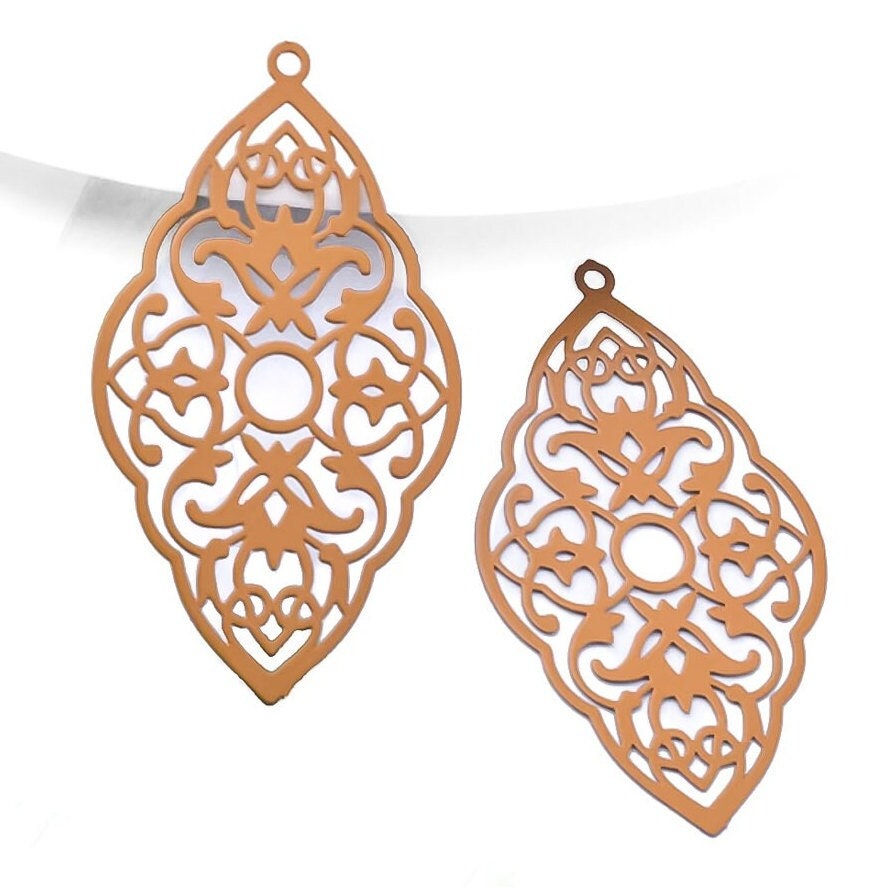 【誠実】 Oval Ornate MOCHA Filigree 10%OFF, Drop, Making Jewelry アクセサリー