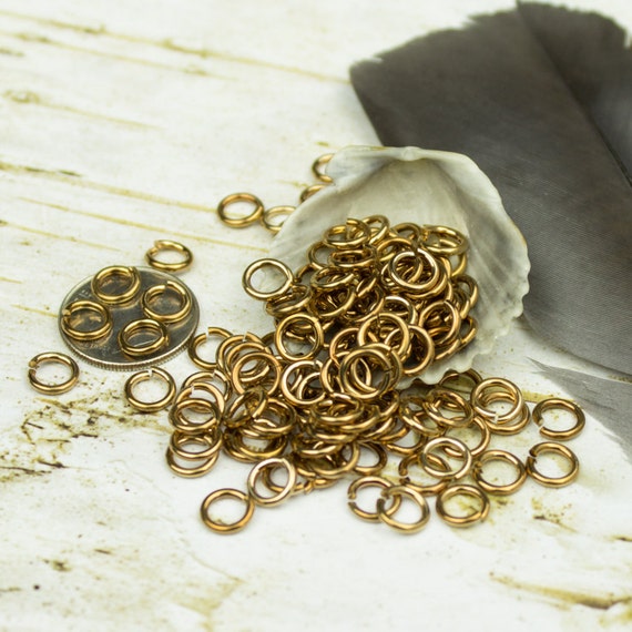 1//4 18g Bronze JUMP RINGS 1 oz SAW CUT Chainmail chain mail