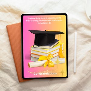 Cartes électroniques édifiantes pour l'obtention du diplôme, carte numérique de félicitations pour l'Écriture, promotion 2025, cartes de remise des diplômes à téléchargement immédiat.