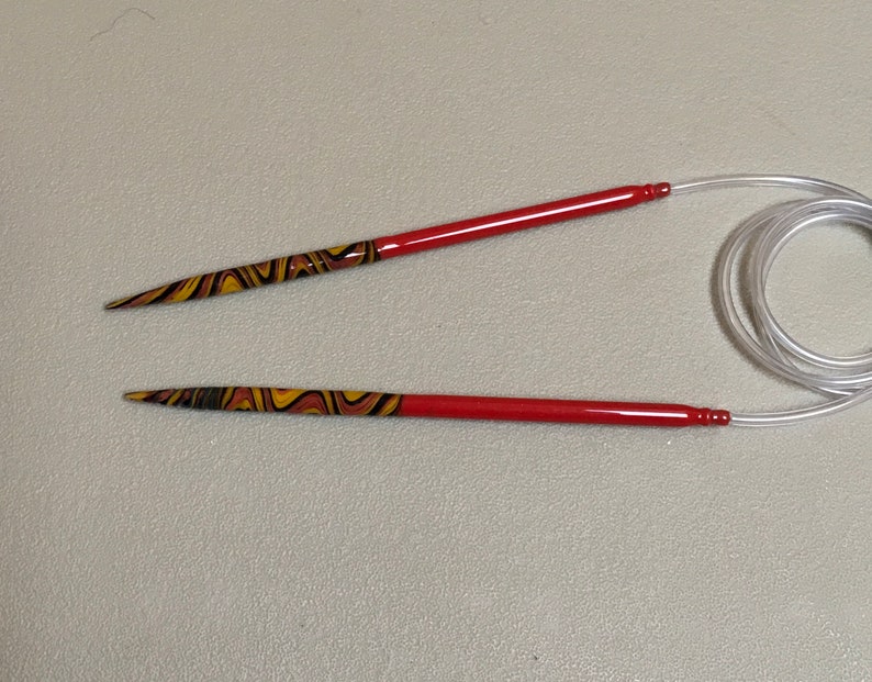Glass Designer Circular Knitting Needles in Africian Queen and Etsy