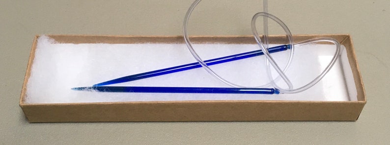 Glass Circular Knitting Needles in Cobalt Blue Colorway