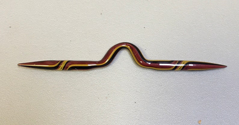 Africian Queen Colorway Size 10 Cable Needle in Glass
