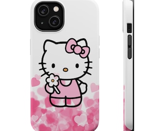 Schattige magnetische Hello Kitty-hoesjes | Leuk telefoonaccessoire, cadeau voor kattenliefhebbers, verjaardag, Valentijnsdag, kindercadeau, stijlvol