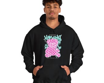 Bear Street Wear Teddy Bear Hoodie - Cozy Fashion, Unisex Sweatshirt, Cute Gift for Teens, Streetwear Style, Graphic Hoodie