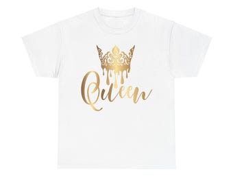 Koningin met druipende kroon - zwaar katoenen T-shirt uniseks