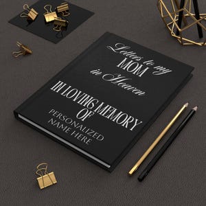 Diario de tapa dura conmemorativo, cartas a mi mamá en el cielo, diario de duelo, obsequio de condolencias, pérdida de un ser querido, cuaderno de homenaje, diario personal