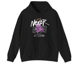 Bear Street Wear hoodie engelbeer, schattige beer trui, grunge vintage trui, pastel mode sweater, cadeau voor tieners, gezellige loungekleding