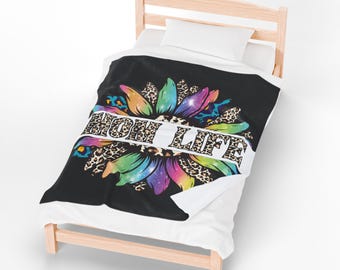 Mom Life fluwelen pluche deken, gezellig plaid voor moeders, perfect cadeau voor nieuwe moeders, Moederdagdecor, knuffeldeken