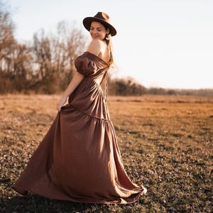 Maternity Women&#39;s dress for photoshoot, Cotton Bohemian maternity Dress for pregnancy photo session