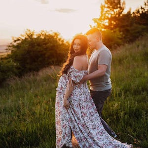 Maternity dress, Photo shoot dress, Pregnancy gown, Rehearsal Dinner Dress, Gender Reveal gown, Baby shower Dress, Wedding dress, Eden