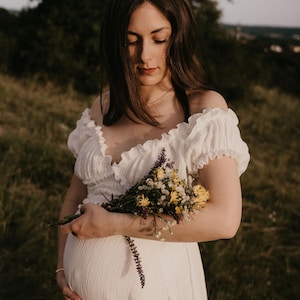 White maternity dress, Photoshoot dress, Pregnancy gown, Women Boho dress, Maternity clothes, Baby shower dress, Chich dress women