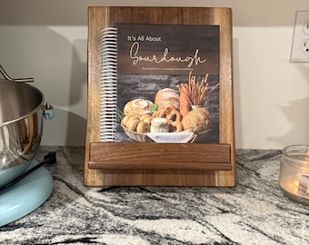 Soporte para libros de cocina hecho a mano