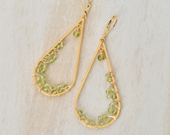 Peridot Teardrop Earrings