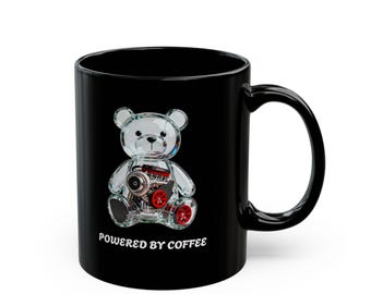 Turbo Bear Coffee Mug, Powered by Coffee, Car Lover Gift
