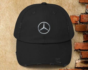 Embroidered Mercedes Hat | Distressed Cotton Twill Dad Hat