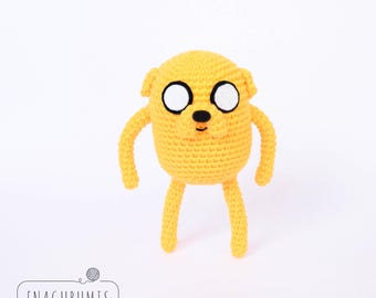 Häkelanleitung für Jake den Hund (Amigurumi) – Adventure Time (PDF, Englisch/Englisch und Spanisch/Spanisch)