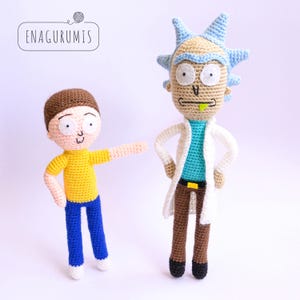 Rick and Morty Crochet Pattern Bundle - Rick Sanchez & Morty Smith amigurumi PDF pack English and Spanish