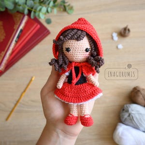 Little Red Riding Hood Crochet Pattern Amigurumi  - Little Red Riding Hood PDF English and Spanish