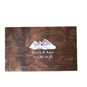 Wedding Guestbook Alternative Laser cut 3D Mountain Wedding Sign